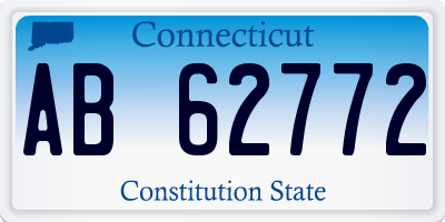 CT license plate AB62772