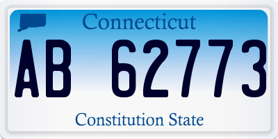 CT license plate AB62773