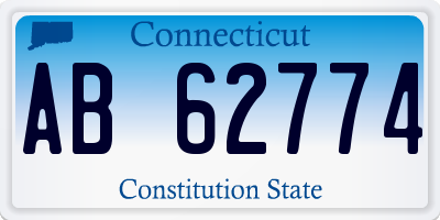 CT license plate AB62774