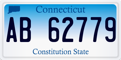 CT license plate AB62779