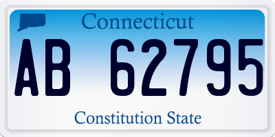 CT license plate AB62795