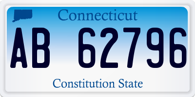 CT license plate AB62796