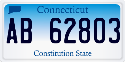 CT license plate AB62803