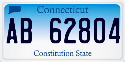 CT license plate AB62804