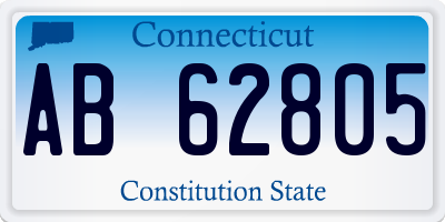 CT license plate AB62805