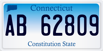 CT license plate AB62809