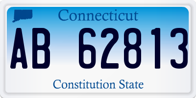 CT license plate AB62813