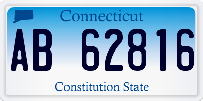 CT license plate AB62816