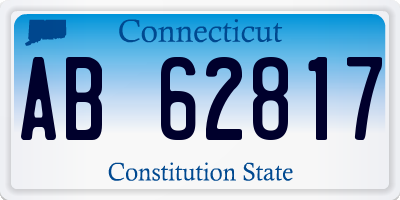 CT license plate AB62817