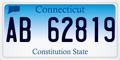 CT license plate AB62819