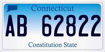 CT license plate AB62822