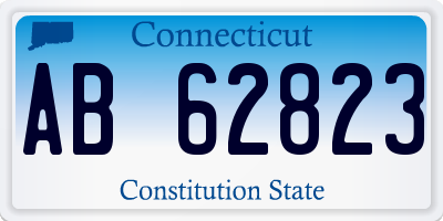 CT license plate AB62823