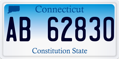 CT license plate AB62830