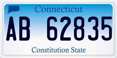 CT license plate AB62835