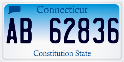 CT license plate AB62836