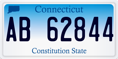CT license plate AB62844