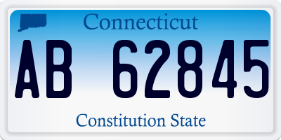 CT license plate AB62845