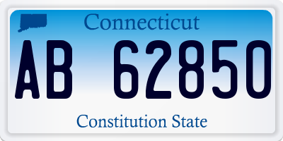 CT license plate AB62850