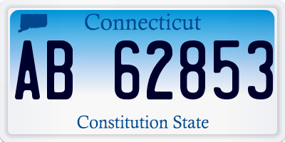 CT license plate AB62853