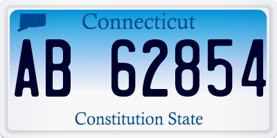 CT license plate AB62854