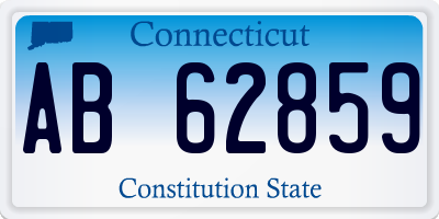CT license plate AB62859