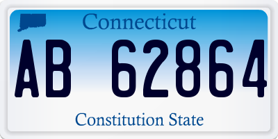 CT license plate AB62864