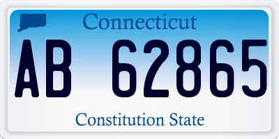 CT license plate AB62865