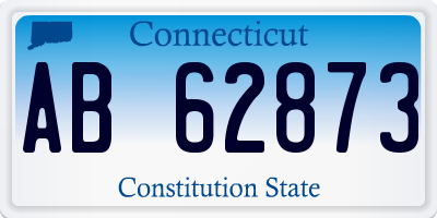 CT license plate AB62873