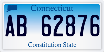 CT license plate AB62876