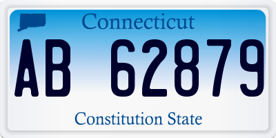 CT license plate AB62879