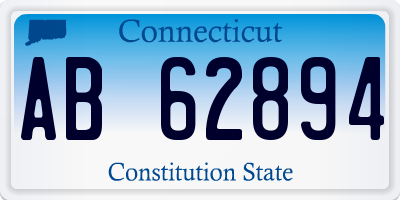 CT license plate AB62894