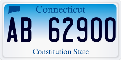 CT license plate AB62900