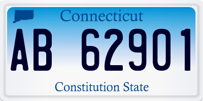 CT license plate AB62901