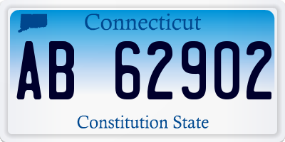 CT license plate AB62902