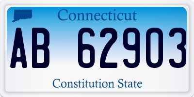 CT license plate AB62903