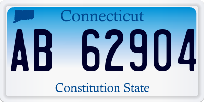 CT license plate AB62904