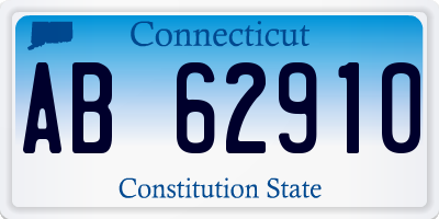 CT license plate AB62910