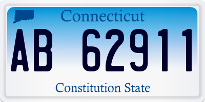 CT license plate AB62911