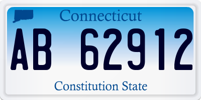 CT license plate AB62912