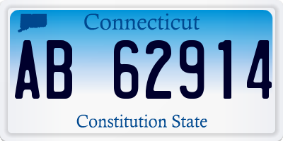 CT license plate AB62914