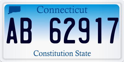 CT license plate AB62917