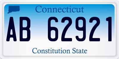 CT license plate AB62921