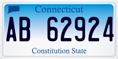 CT license plate AB62924