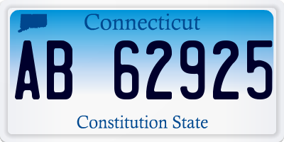 CT license plate AB62925