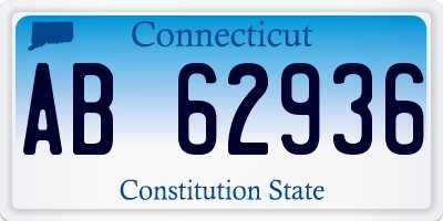 CT license plate AB62936