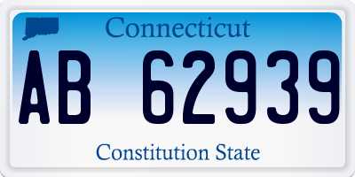 CT license plate AB62939