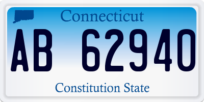 CT license plate AB62940