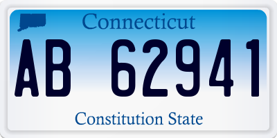 CT license plate AB62941