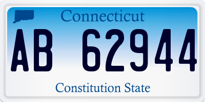 CT license plate AB62944