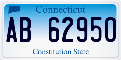 CT license plate AB62950